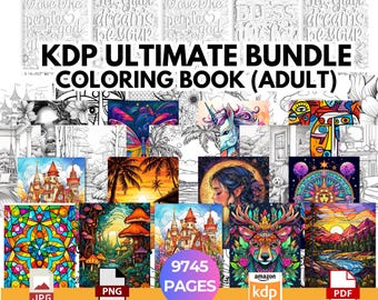 PLR 5000+ Malbuch für Erwachsene, KDP Interior Bundle, pdf, png, Stressabbau, Mandala, Muster, Zentangle Malseiten, Wiederverkaufsrechte mrr