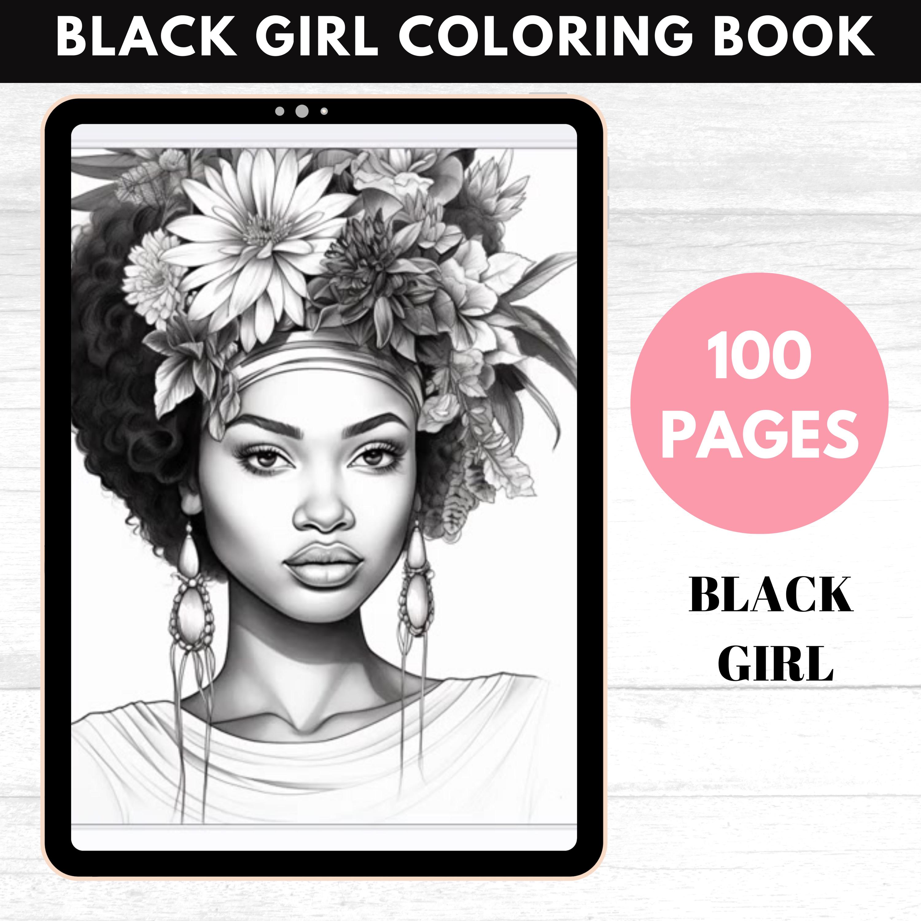 100 Pages African Black Women Coloring Pages | Black Women Vol 1 ...