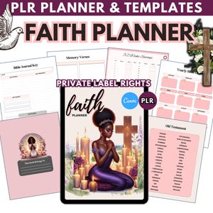 PLR / Resell Faith Over Fear Prayer Journal, Christian Planner, Bible Journal, Devotional Journal, Scripture Study, Commercial or Personal