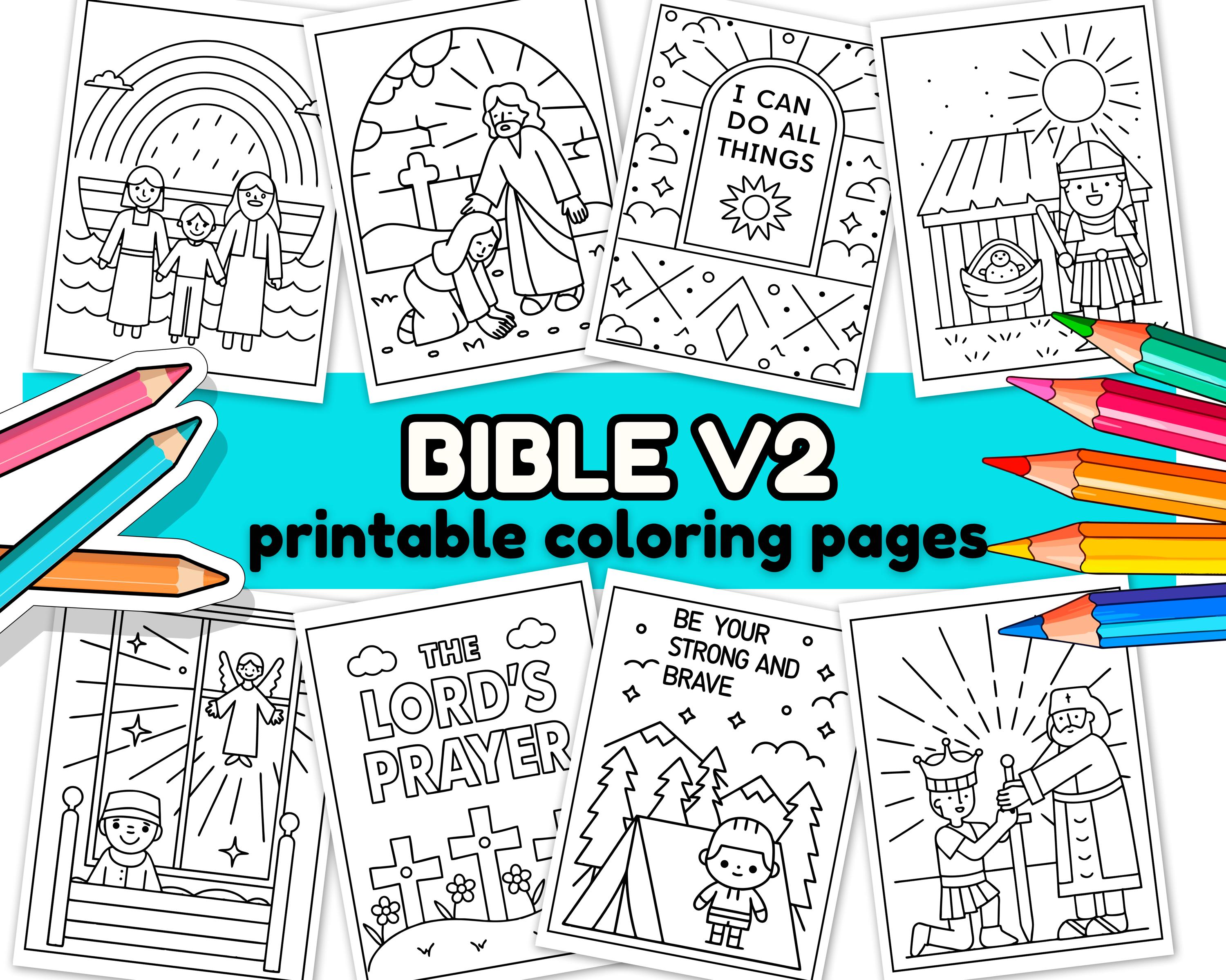 Bible Verse Coloring Book: 100 Pages of Scripture Art (PDF Printable ...