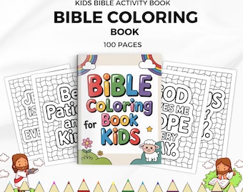 Bible Verse Coloring Pages Printable Bundle Christian, Religious, Relaxation, Inspiration, Scripture, Kids  Coloring PDF Instant Download