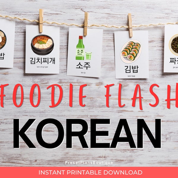 Korean Flashcards Etsy