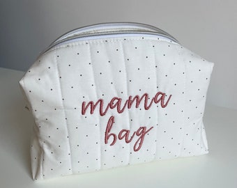 Cotton Embroidered Diaper Bag - High-Quality Baby Hospital Bag - Nappy Bag - Mommy Bag - Mama Bag Beige Baby Bag