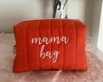 Embroidery Mother's Day Exclusive Makeup Bag - Diaper Bag - Mama Bag Nappy Bag