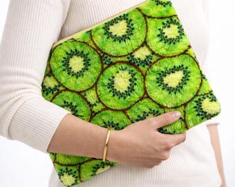 Sherpa Plush Kiwi Laptop Sleeve, Padded MacBook Case 13-16 inch