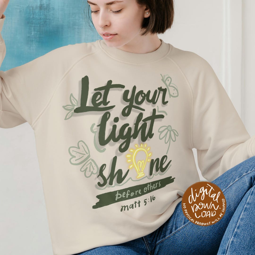 Let Your Light Shine PNG Clip Art - Bible Verse Digital Download ...