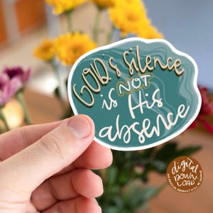 Handgeschriebenes Zitat Clipart; Gottes Schweigen ist nicht Seine Absenz PNG Clipart; Handbeschriftetes Bibelzitat; DIGITALER DOWNLOAD