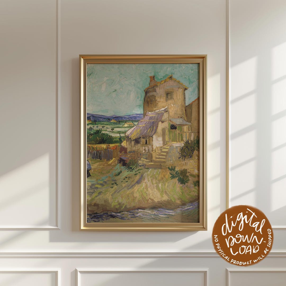 The Old Mill Vintage Art Print | Impressionist Landscape Painting ...