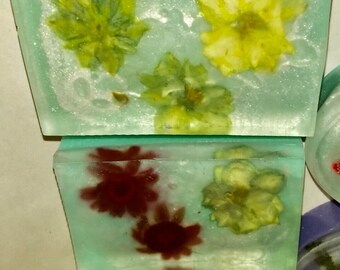Handmade glycerin soap Floral Bouquet assorted Press Natural