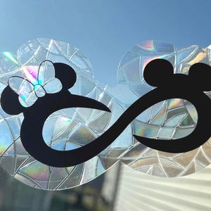 Infinity Mouse | Rainbow Prism Suncatcher | Window Static Cling | Window Film | Sun Catcher