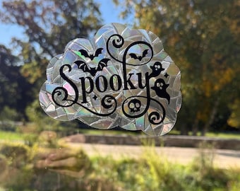 Spooky Suncatcher Cling – Gothic Window Decor, Halloween & Dark Fantasy Sun Catcher, Fun Vinyl Window Accent, Alternative Home Gift