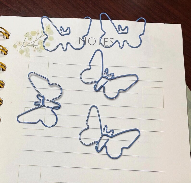5pc. Butterfly Shaped Paperclip – Cute Animal Stationery, Planner ...