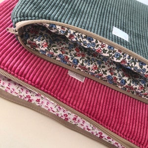 Handmade computer or tablet cover in customizable fabric.