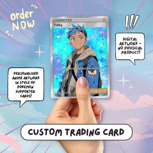 CUSTOM ANIME CARDS Digital Download Portrait Cartoon Artwork Playing Cards For Anime Lovers