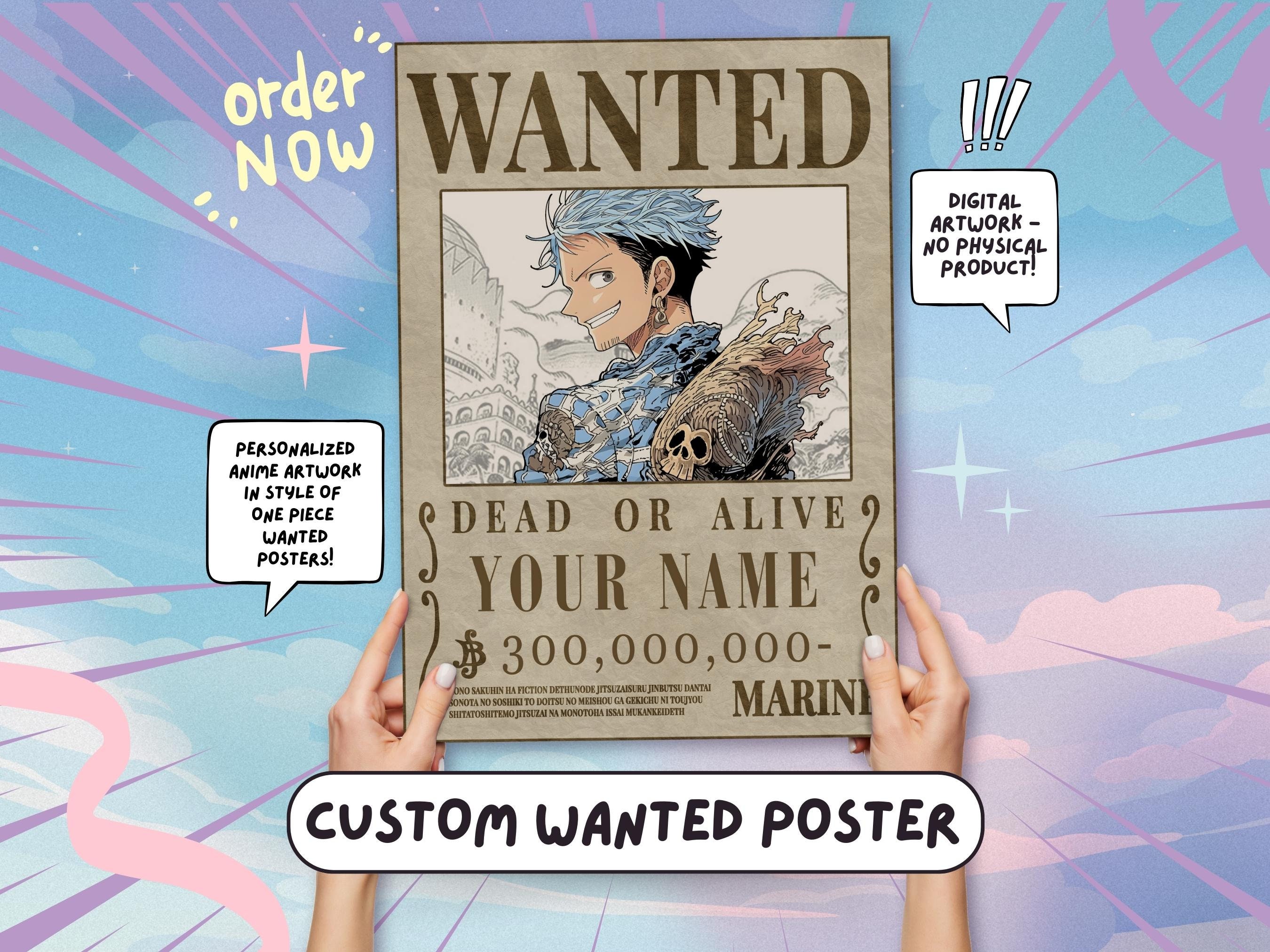 A4 Personalised Marine Wanted Poster – MuggleMade