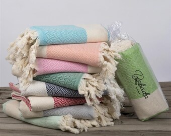Turkish Cotton Towel, Blanket Towel, Turkish Peshtemal, Sofa Couch Towel, Beach Towel, Fouta Towel, Diamond peshtemal, 35"x70"