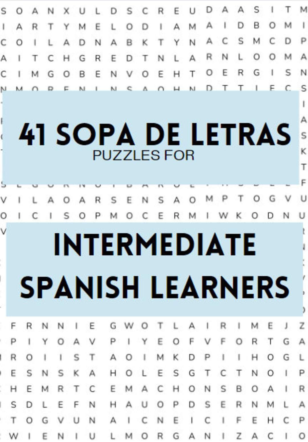 41 Sopa De Letras (word Search) Puzzles for Intermediate Spanish