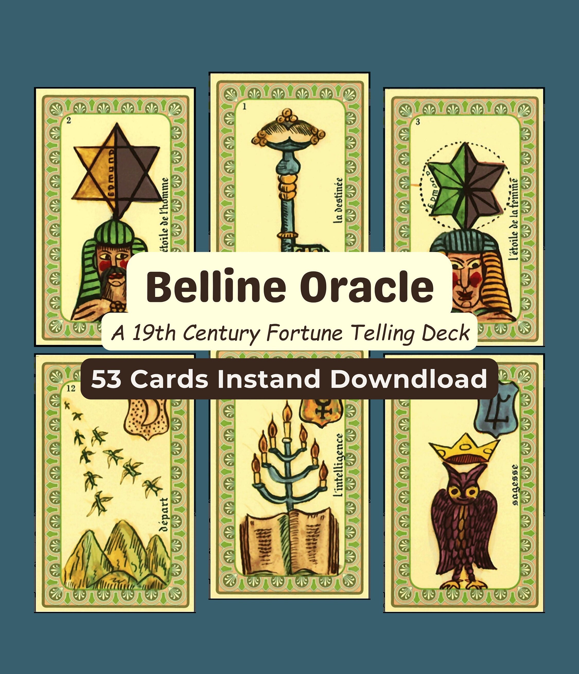 Belline Oracle 80s - Grimaud - Classic Box - Cartomancy - vintage Orac –  Antique Arcana