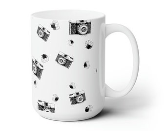 Camera and Film Ceramic Mug 15oz