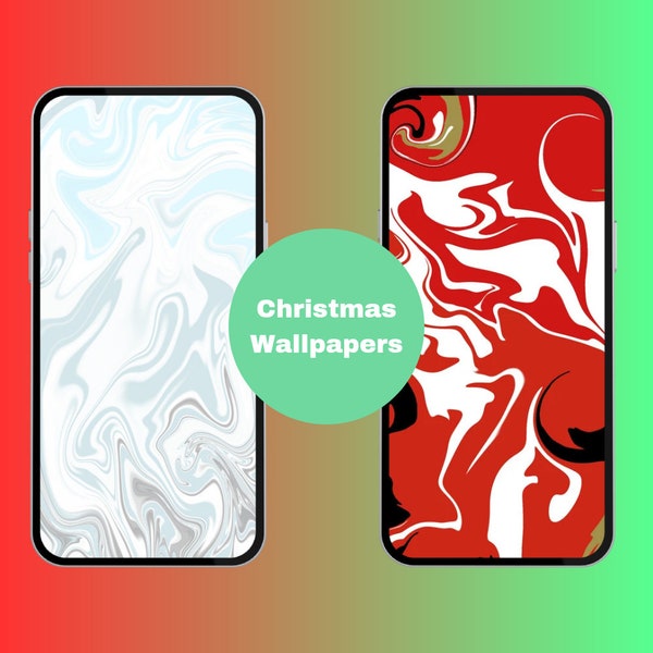 Digital Mobile Download Weihnachten Thema Farben Digitale Designs Abstrakte Kunst Weihnachten Saisonale Hintergrundbilder JPG Dateien Sofortiger Download