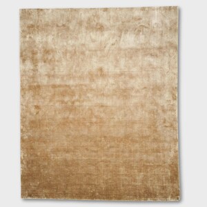 Handloom Viscose Rug 8x10 Copper Brown Area Rug Modern Solid Scandinavian Luxury Carpet 6x9