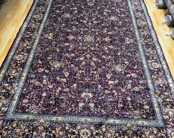 Envío rápido, alfombra clásica de seda sobre seda de 7x10, alfombra de seda de lujo/alfombra de seda de alta calidad/decoración del hogar/alfombra de sala de estar/alfombra de regalo/alfombra de seda pura