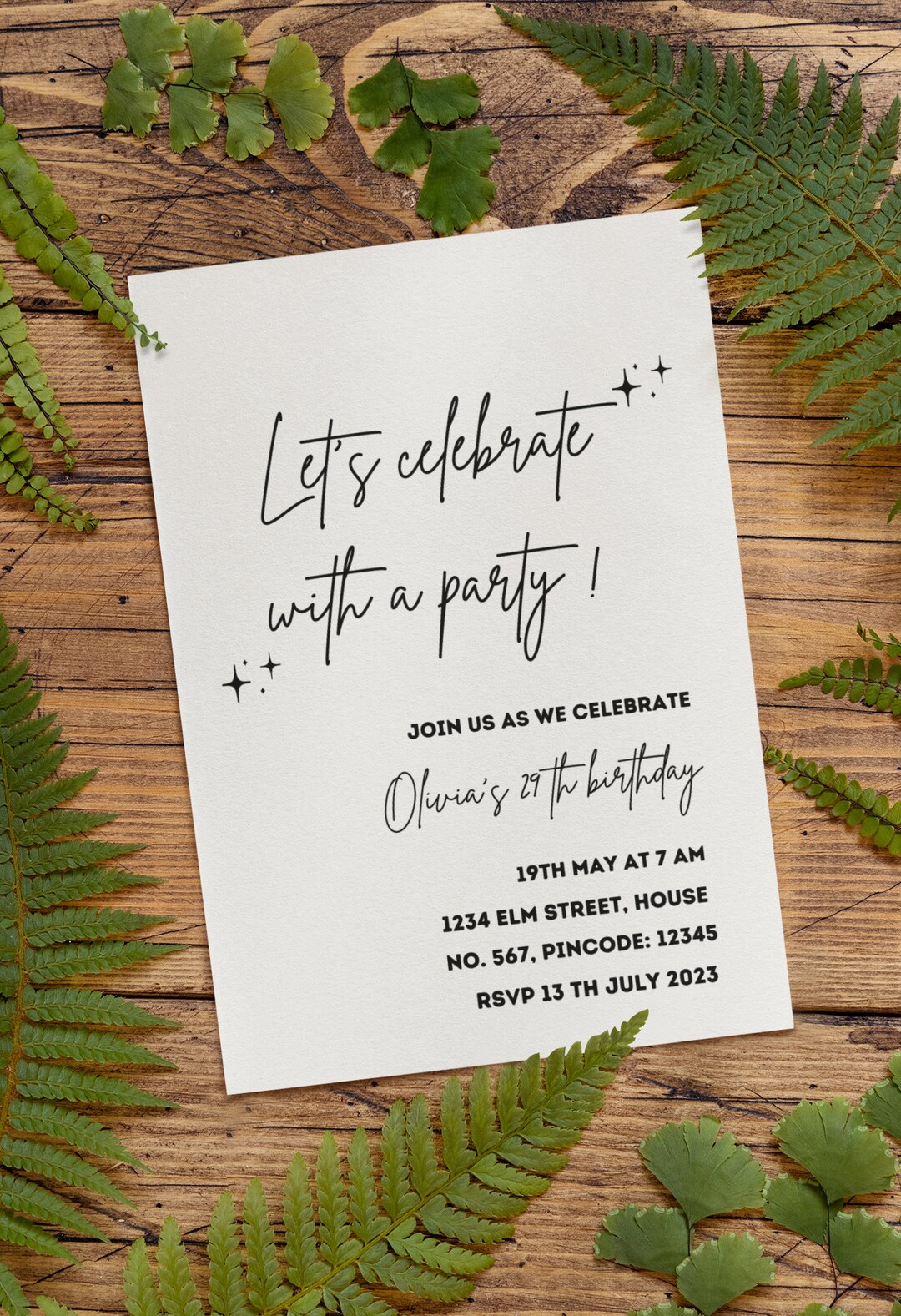 Editable Party Invitation Template, Let's Celebrate, This Calls for a ...