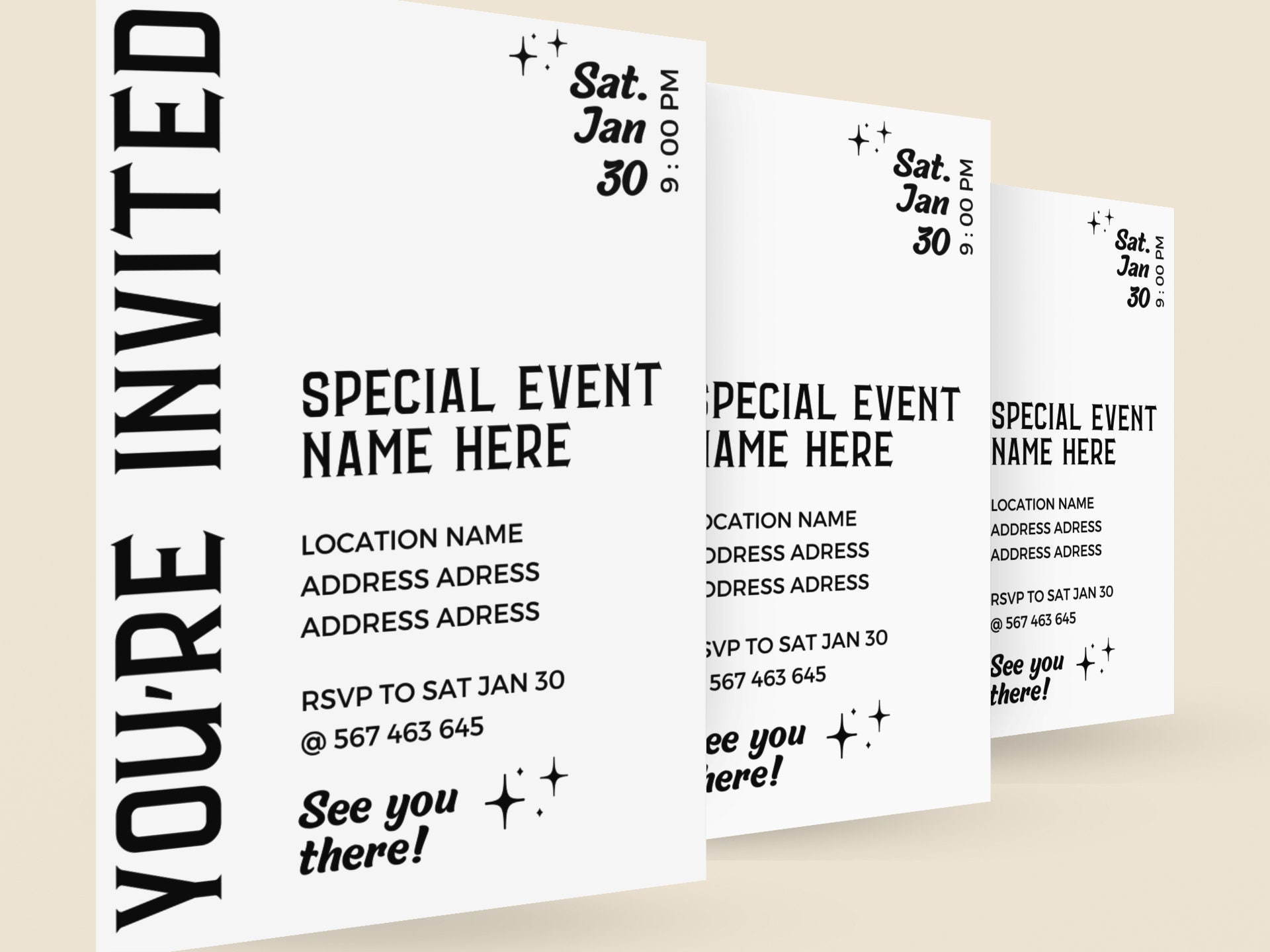Retro Business Invitation Template Special Event Invitation - Etsy