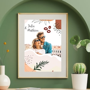 Personalized Lovers Poster – Romantic and Unique Gift to Celebrate your Love Story