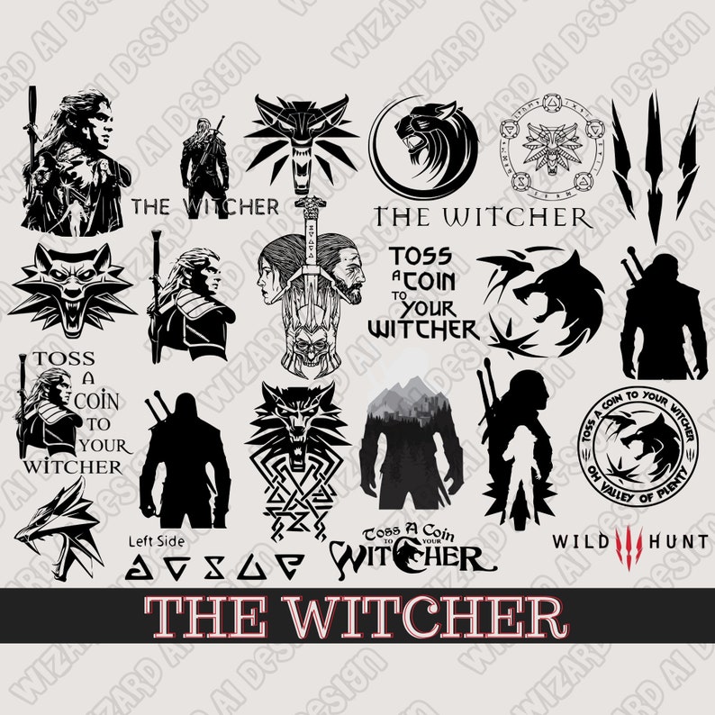 The Witcher SVG Bundle Cut File for Cricut Svg Png Dxf Eps Pdf Digital ...