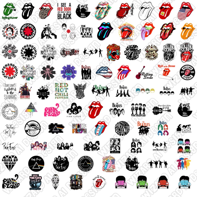Rock Bands SVG Bundle Rock Music Heavy Metal Rock and Roll 400 Files ...