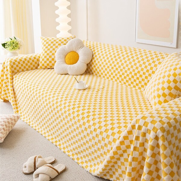 Green Plaid Sofa Etsy