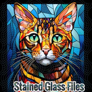 101 images clipart chat d'art en vitrail pour cartes, PNG, Maine coon, Bengale, persan, cheveux courts, pli écossais et plus encore ! ennemi Cricut