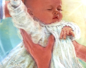 Plato de colección para bautizo de Abbie Williams - Roman Inc. Vintage 1987 / Regalo para bautizo de bebé