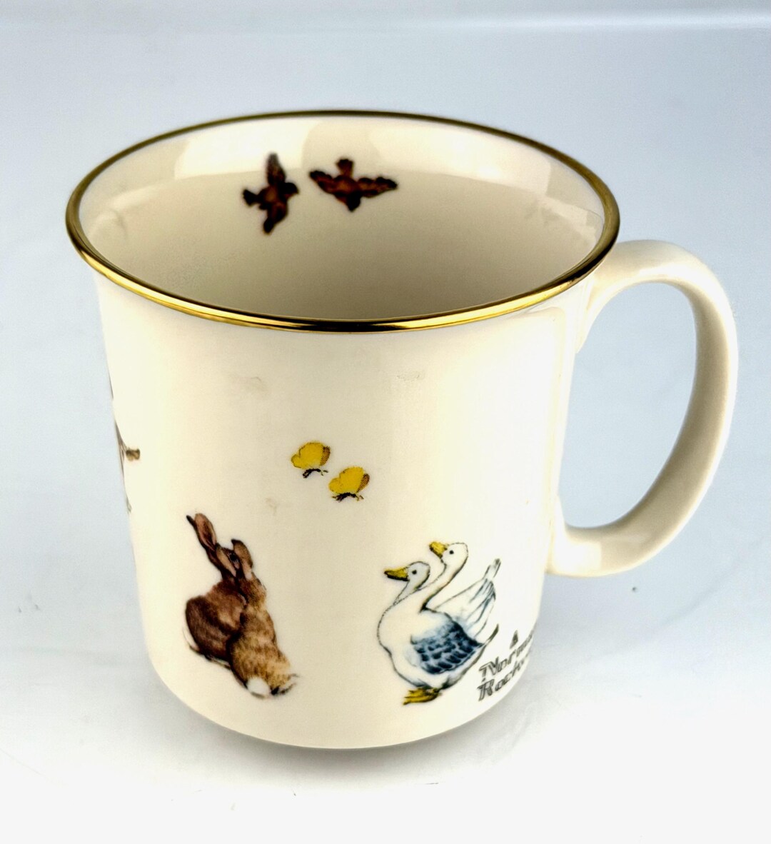 Norman Rockwell Rabbit and Goose Mug | 1983 Gorham Fine China | Vintage ...