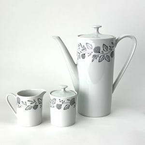 Arzberg Germany Porcelain Tea Set - Teapot, Creamer, and Sugar Bowl, Vintage