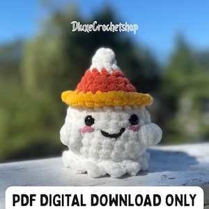 New Ghosts with Hats Crochet Pattern: 3-in-1 No Sew (PDF Pattern) Beginner Crochet Pattern, Halloween Crochet Pattern, Easy Crochet Pattern