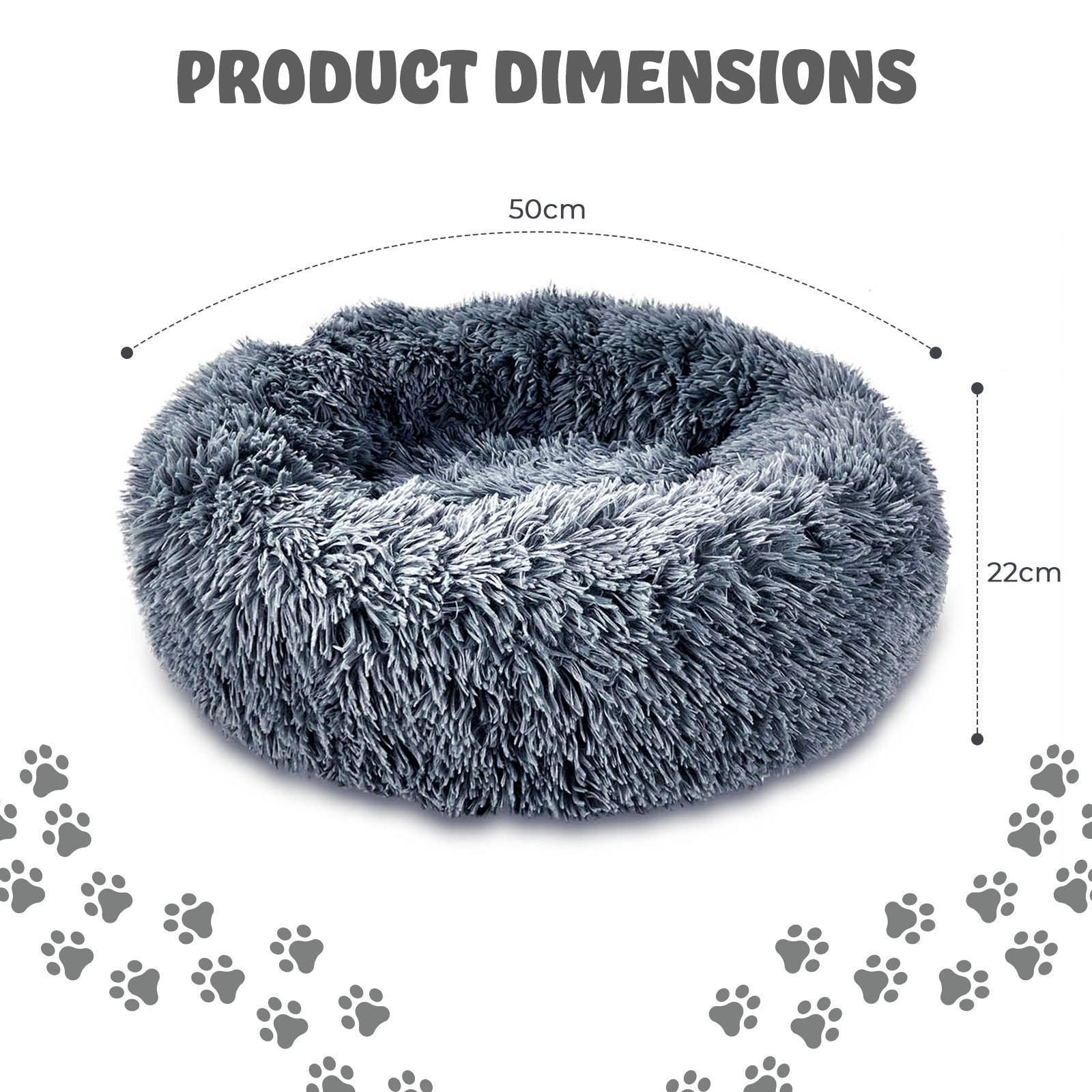 Antianxiety Dog Beddonut Dog Bed Calming Dog Bed dog Cratefluffy Dog Bedwashable Dog Bed