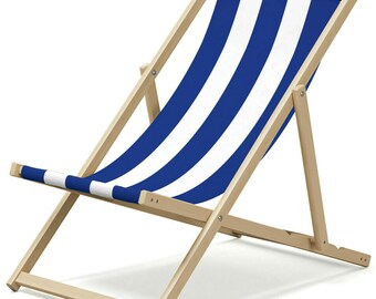 Wooden Deck Beach Folding Lounger Chair Sunbed