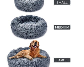 Anti-Anxiety Dog Bed-Donut Dog Bed - Calming Dog Bed -Dog Crate-Fluffy Dog Bed-Washable Dog Bed - Orthopedic Pet Bed