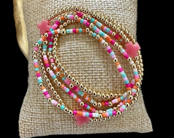 5 Stück Gold Filled Personalisierbar Designer Armband Stapel