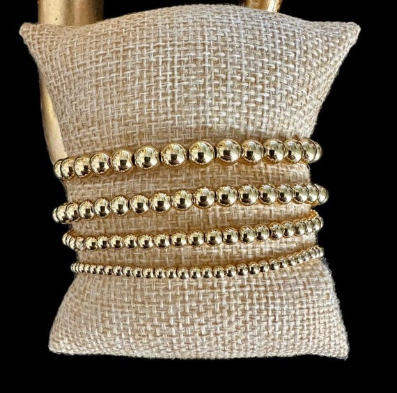 4 Piece Gold Filled Bracelet Stack with All your Staple Layering Bracelets