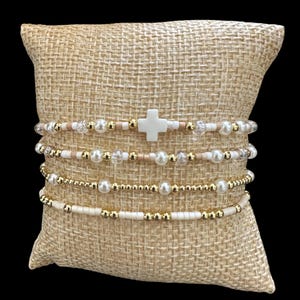 4 PC 18k Gold Filled Seaside Summer Stack