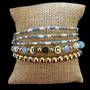 5 Piece 18K Gold Filled UNC Tarheels Gameday Stack (all teams available)