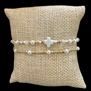 2PC 18k Gold Filled Seaside Summer Stack