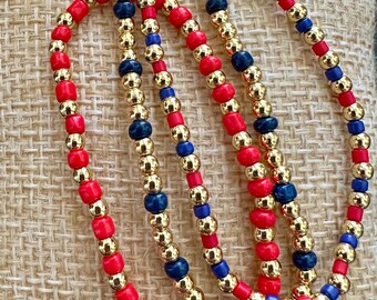 Mississippi Bracelet Stack with Gold Filled Beads and customizable Colors