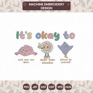 Mental health Embroidery Designs , health Machine Embroidery Files , gift for her embroidery pattern, Instant Download mental health file