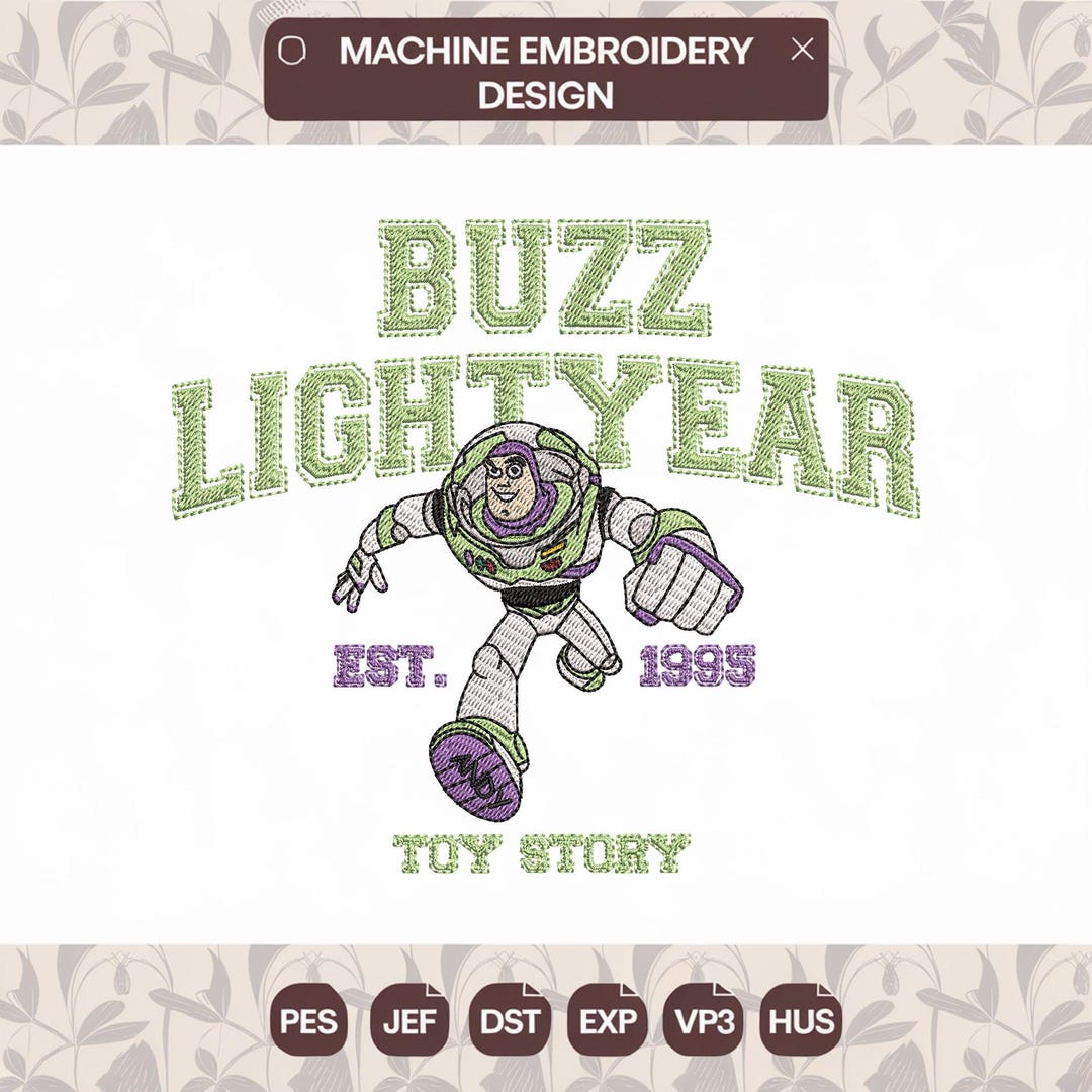 Buzz Lightyear Embroidery Design, Galactic Explorer Pattern (instant ...