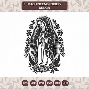 Mother Of Jesus Embroidery Designs , Virgin Mary Machine Embroidery Files , Virgin Mary embroidery pattern, Instant Download embroidery