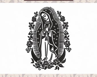Mother Of Jesus Embroidery Designs , Virgin Mary Machine Embroidery Files , Virgin Mary embroidery pattern, Instant Download embroidery